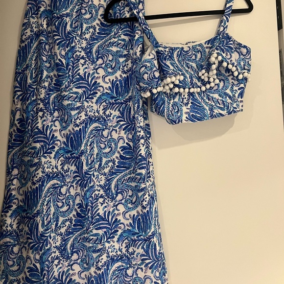Lilly Pulitzer Blue and White Skirt Set - Picture 1 of 3